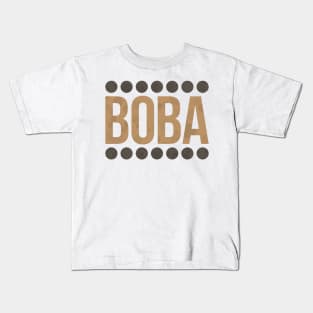 Boba Balls Typography Kids T-Shirt